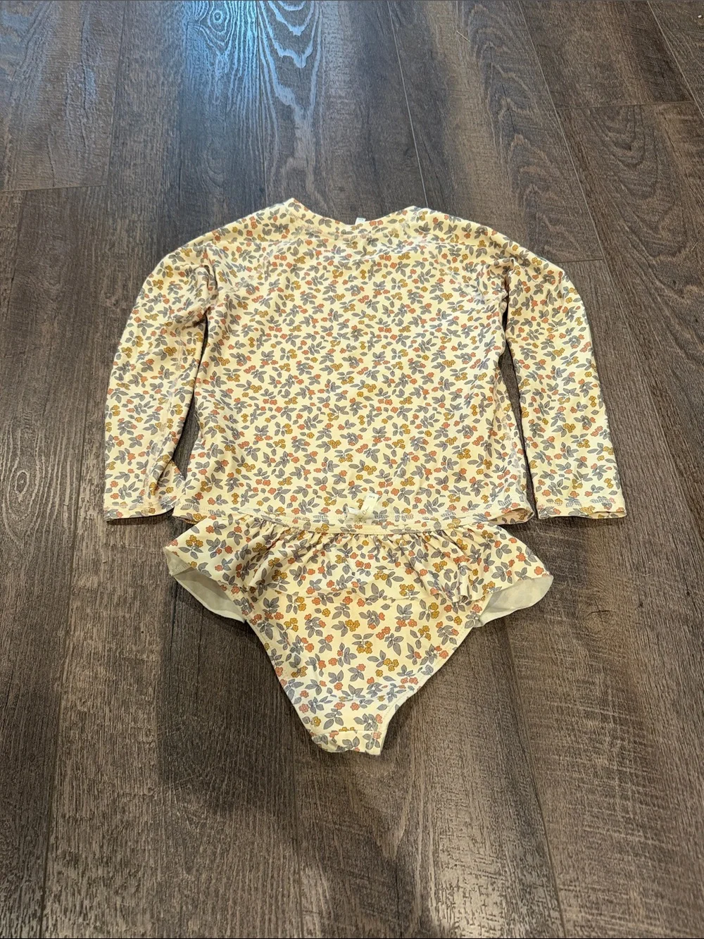 Kids Long Sleeve Floral Rash Guard Swim Set - Floral